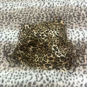 Ever worn tiger mist leopard mini rutched tie skirt